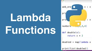 Lambda Functions  Python Tutorial [upl. by Gerger]