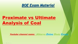 Coal Proximate Vs Ultimate Analysis differenceBOEExam500subs paperlabtesting coal india [upl. by Aisila529]