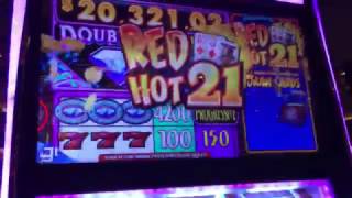 IGT Red Hot 21 Double Diamond Slot Bonus Compilation [upl. by Azeret]