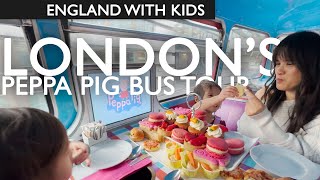 Riding Londons Peppa Pig Afternoon Tea Bus Tour [upl. by Lumbye620]