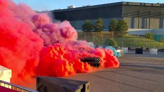 Dodge Viper vs Charger Hellcat vs Challenger Hellcat  Roadkill Nights  Tug of War Burnout [upl. by Cullin280]