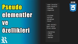 CSS temelleri 12 Pseudo element seçicileri [upl. by Kappenne]