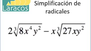 Simplificación de radicales variables dentro del radicando [upl. by Asalocin]