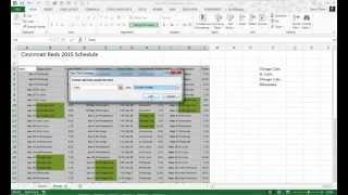 Use Conditional Formatting in Excel with Baseball Schedules [upl. by Mano]