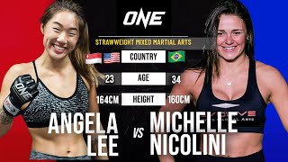 Angela Lee vs Michelle Nicolini  Full Fight Replay [upl. by Annovaj815]