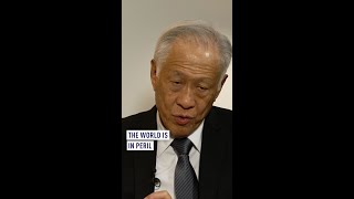 Singapore Defense Minister ‘The world is in peril’ [upl. by Norvol]