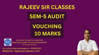 RAJEEV TUTORIAL Vouching Audit Sem 5 [upl. by Cattan]