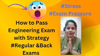 How to pass Engineering Regular and Back ExamsHow to clear backlogs😱😱😱⚡⚡ [upl. by Dot653]