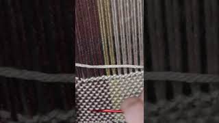 Hemstitching at the end of a woven project on a rigid heddle loom weaving [upl. by Monjan693]