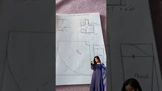 umbrella frock cutting pattern [upl. by Nhar]