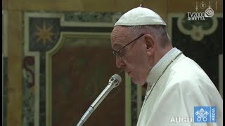 Gli auguri di Papa Francesco alla Curia Romana [upl. by Volding]