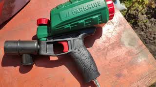 Prezentare si test pistol de sablat Parkside [upl. by Nylecsoj]