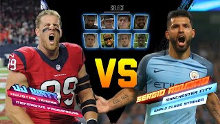 JJ Watt vs Sergio Aguero  Game Recognize Game  NFL vs Premier League [upl. by Socha]