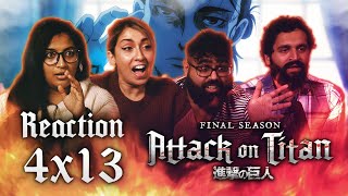 Attack on Titan Dub  4x13 Children of the Forest  Group Reaction [upl. by Vookles415]