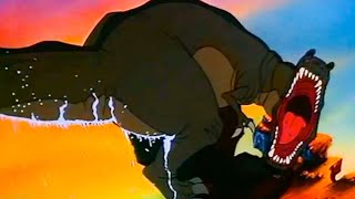 THE LAND BEFORE TIME Clip  quotSharptooth Vs Petriequot 1988 Don Bluth [upl. by Isis]