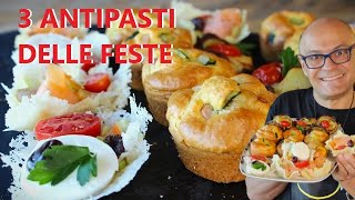 Antipasti per Natale e le Feste Tre ricette antipasti di Natale e non solo di Natale antipasto [upl. by Homans]