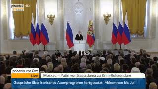 Anschluss der Krim an Russland  Rede von Wladimir Putin am 18032014 [upl. by Vasilis246]