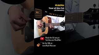 Year of The Cat 🐈 Short Version  Al Stewart  Guitar Cover  MusikMan [upl. by Rehm]