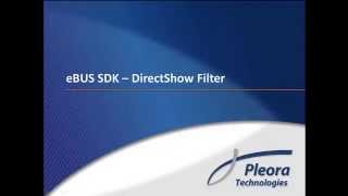 eBUS SDK with DirectShow Filter [upl. by Saffian]