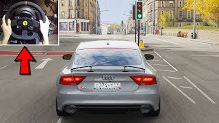 Forza Horizon 4  Audi RS7 Sportback w Steering Wheel Gameplay [upl. by Aivatnahs459]