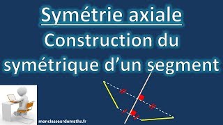 Symétrie axiale  construction du symétrique dun segment [upl. by Ajnot3]