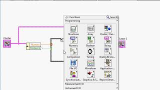 LabVIEW Cluster ejemplo Unbundle y Bundle [upl. by Nomolas]