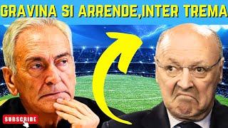 JUVENTUS MAROTTA RESTA SOLO GRAVINA SI ARRENDE L’INTER TREMA [upl. by Enimisaj]