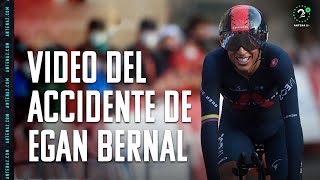 Video del momento exacto del accidente de Egan Bernal [upl. by Aikal]