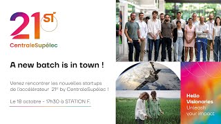 Découvrez les 8 nouvelles startups de laccélérateur 21st by CentraleSupélec [upl. by Assennev]