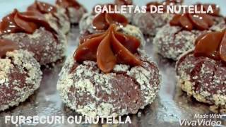 Fursecuri cu nutellaGalletas con nutella [upl. by Skcirdnek732]