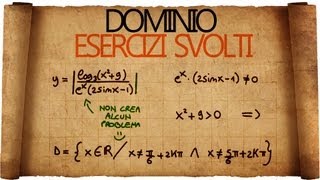 Dominio di una funzione  Esercizi Svolti [upl. by Ronda]