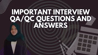 Important interview QAQC Question and Answer QualityControlQualityAssuranceQAQCInterviewQuestion [upl. by Moritz]