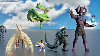 Fictional Universe Size Comparison 3D  3d Animation Comparison [upl. by Yromas366]