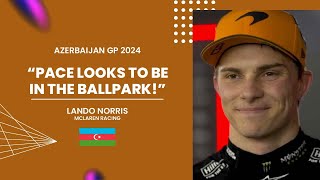 Oscar Piastri Post FP2 Interview AzerbijanGP 2024 [upl. by Mcclary227]