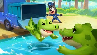 Return Little Crocodile Home  Safety Tips  Kids Cartoons  Sheriff Labrador [upl. by Lezley720]