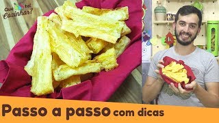 MANDIOCA FRITA NA AIRFRYER  Sequinha crocante e cremosa [upl. by Ailehpo227]