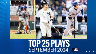 Top 25 plays of September 2024 Feat Shoheis 5050 chase Judges 58th HR and wild card races [upl. by Iddet]