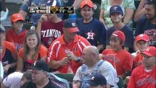 Houston fan makes a nice onehanded catch [upl. by Asenaj632]