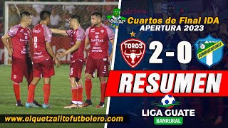 TOROS PEGAN PRIMERO  Malacateco 2 vs Comunicaciones 0  Cuartos de Final IDA Apertura 2023 RESUMEN [upl. by Sebastien]