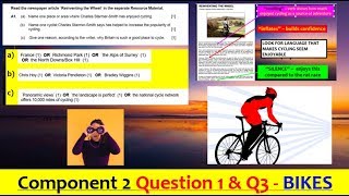 EDUQAS GCSE English Language Paper 2 Q1 amp Q3 Video Cycling [upl. by Yun92]