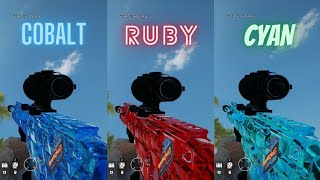 Rainbow Six Siege  Cobalt Ruby and Cyan Weapon Skins 2021 [upl. by Swithbert]