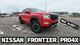 2024 Nissan Frontier PRO4x Walk Around  RED ALERT  Barrie Nissan [upl. by Auguste]