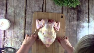 How to Truss a Chicken for Rotisserie [upl. by Ignatzia557]