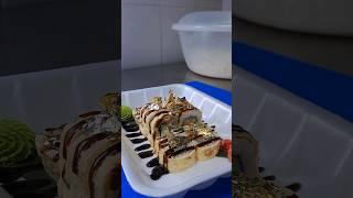 Rice noricheese salmoncucumbers omelette unagi sauce gold asmr sushi rolls food kitchen [upl. by Jordana]