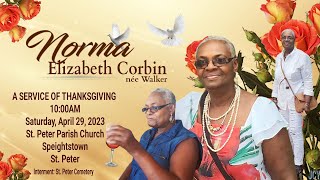 A Service of Thanksgiving Norma CORBIN [upl. by Litch]