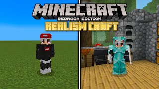 JUGUÉ MINECRAFT BEDROCK MEJORADO  Realism Craft 1 [upl. by Doowle180]