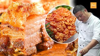 Easy Crispy Pork Belly Cooking by Masterchef  脆皮燒肉 • Taste Show [upl. by Nohsav]