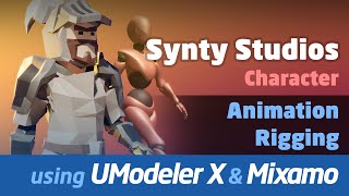 Synty Studios Character Animation Demo using UModeler X and Mixamo [upl. by Marijane]