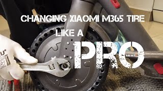 HOW TO CHANGE FRONT TIRE OF XIAOMI M365 l COMO CAMBIAR LA RUEDA DELANTERA XIAOMI M365 [upl. by Jerome]