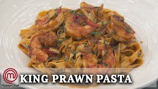 How To Make  Marcus Wareings Tagliatelle Pasta With Prawns and Prawn Sauce  MasterChef UK [upl. by Tai]